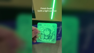 Laser Marking & Cutting Acrylic Card Live Demo #lasercutting