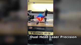Dual-Head Edge-Tracing Laser Cutting Demo