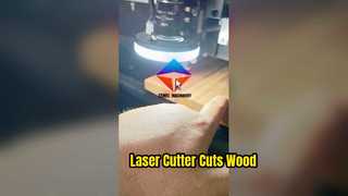 CO2 Laser Cutting Bermese Teak Board Live Demo
