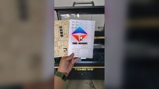 CO₂ Laser Marking and Cutting All - in - One Machine-Porcelain white acrylic